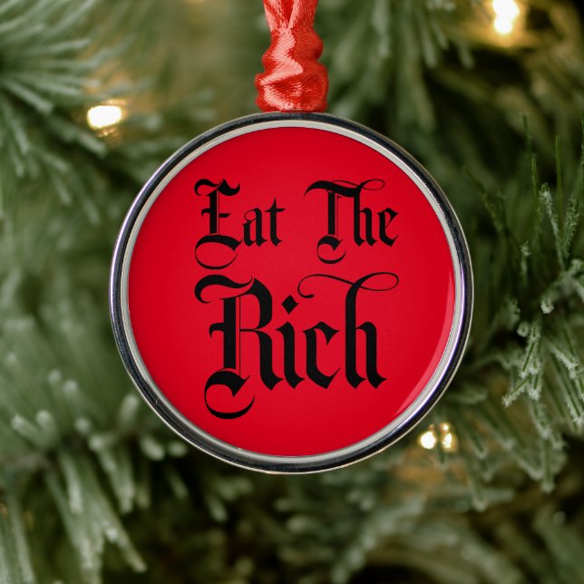 Eat The Rich  Metal Tree Decoration (Tree)