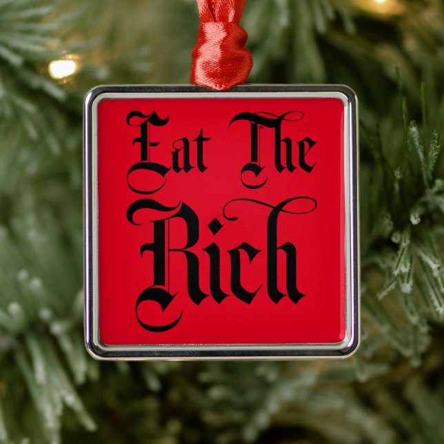 Eat The Rich Metal Tree Decoration (Tree)