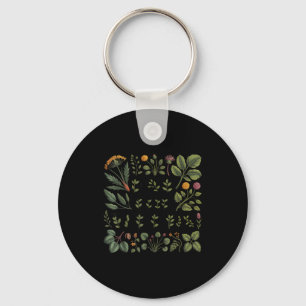 Eat the weeds funny foraging wild edible botanical key ring