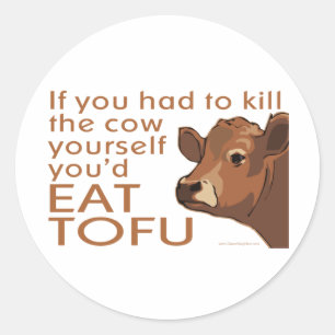 Eat Tofu Classic Round Sticker