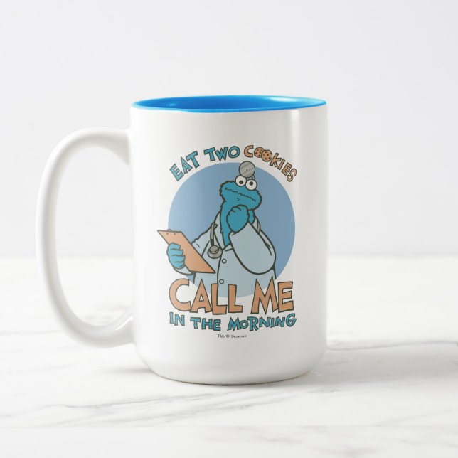 Eat Two Cookies, Call Me in the Morning Two-Tone Coffee Mug (Left)