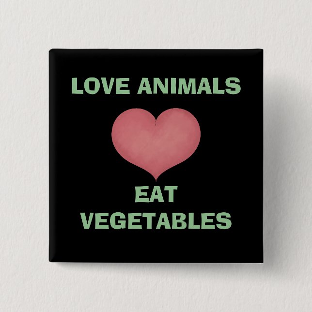Eat Vegetables Button (Front)