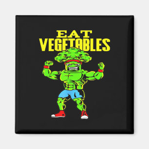 Eat Vegetables Funny Broccoli Fitness Strengthspor Magnet