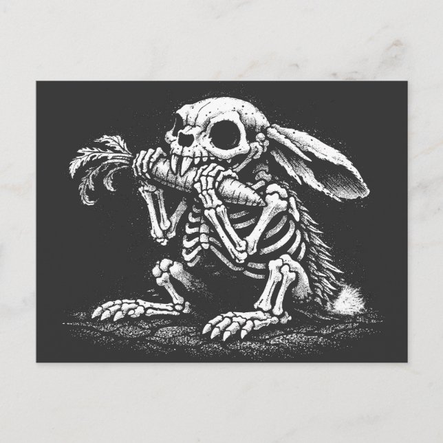 Eat Veggies   – Dead Rabbit by BurnsInHell Postcard (Front)