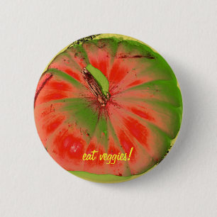 eat veggies funky button