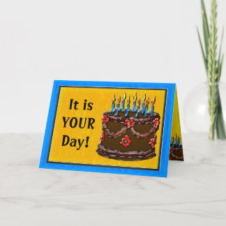 Eat Your Cake #2 (Birthday Card) Card