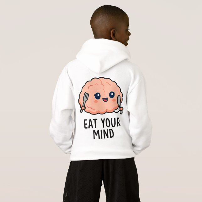 Eat Your Mind Sticker – Cute Brain  (Back Full)