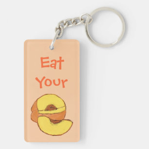 Eat Your Peaches Key Ring