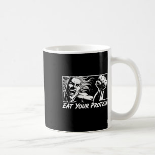 Eat Your Protein Anime Gym Manga Bodybuilding Fitn Coffee Mug