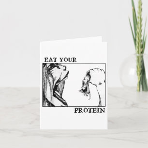 Eat Your Protein Funny Gymer Card