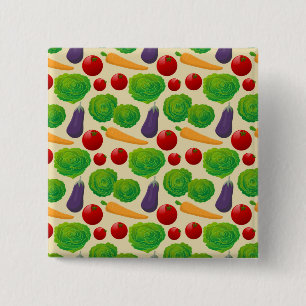 Eat Your Vegetables 15 Cm Square Badge