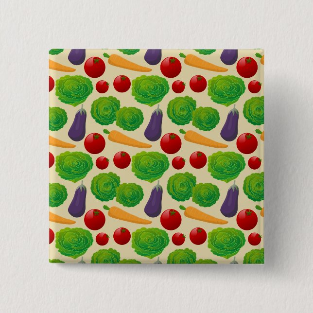 Eat Your Vegetables 15 Cm Square Badge (Front)