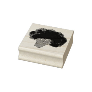 Eat Your Vegetables Green Broccoli Bunch Rubber Stamp