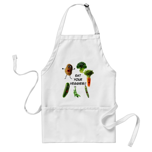 Eat Your Vegetables Standard Apron (Front)