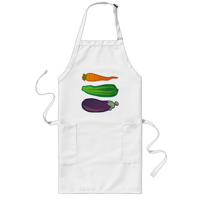 Eat Your Veggies Carrot Zucchini Eggplant Apron (Front)