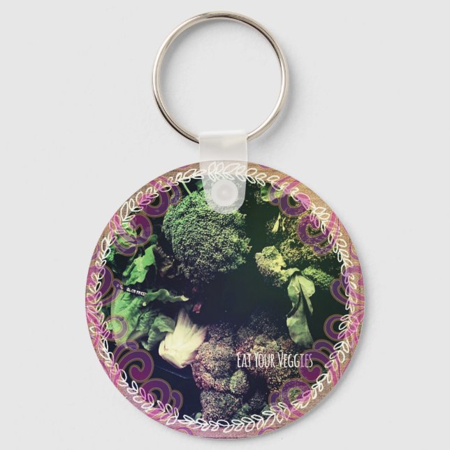 Eat Your Veggies Key Ring (Front)