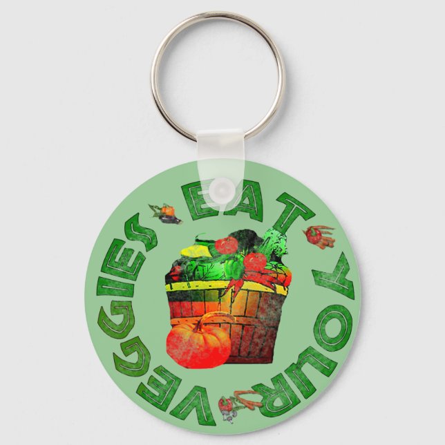 Eat Your Veggies Key Ring (Front)