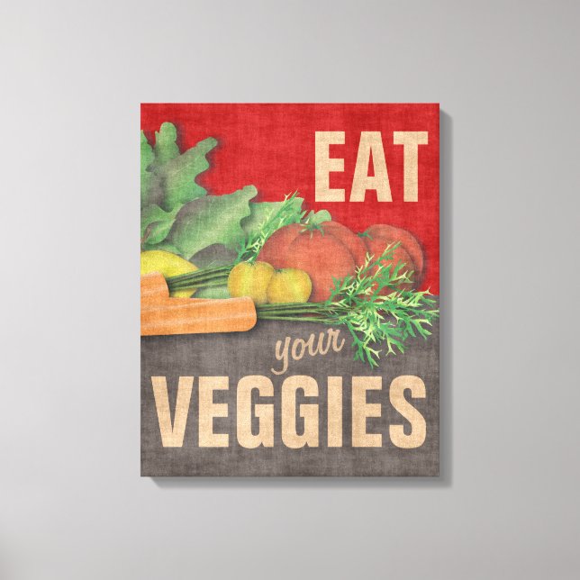 Eat Your Veggies Kitchen Wall Decor Art (Front)