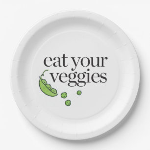 Eat Your Veggies Paper Plate