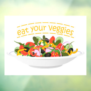 Eat Your Veggies Quote fresh salad mix bowl