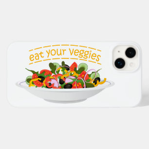 Eat Your Veggies Quote fresh salad mix bowl Case-Mate iPhone 14 Plus Case