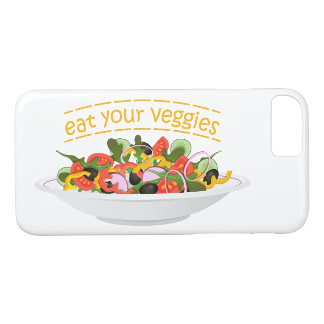 Eat Your Veggies Quote fresh salad mix bowl Case-Mate iPhone Case (Back (Horizontal))