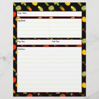 Eat Your Veggies Recipe Sheet