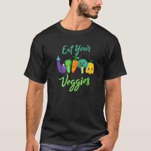 Eat your Veggies Retro 90s Style Vegetable Vegan M T-Shirt