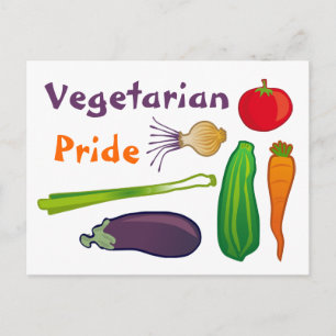 Eat Your Veggies Vegetarian Pride Postcard