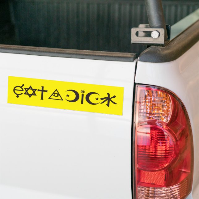 EatADick Bumper Sticker (On Truck)