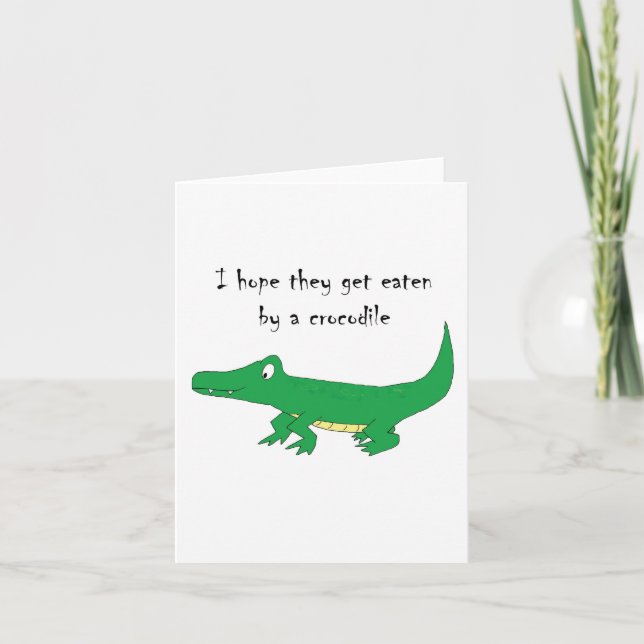 Eaten by a crocodile card (Front)