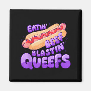 Eatin Beef Blastin S Funny Hotdog Embarring Humour Magnet