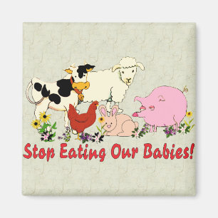 Eating Animal Babies Magnet