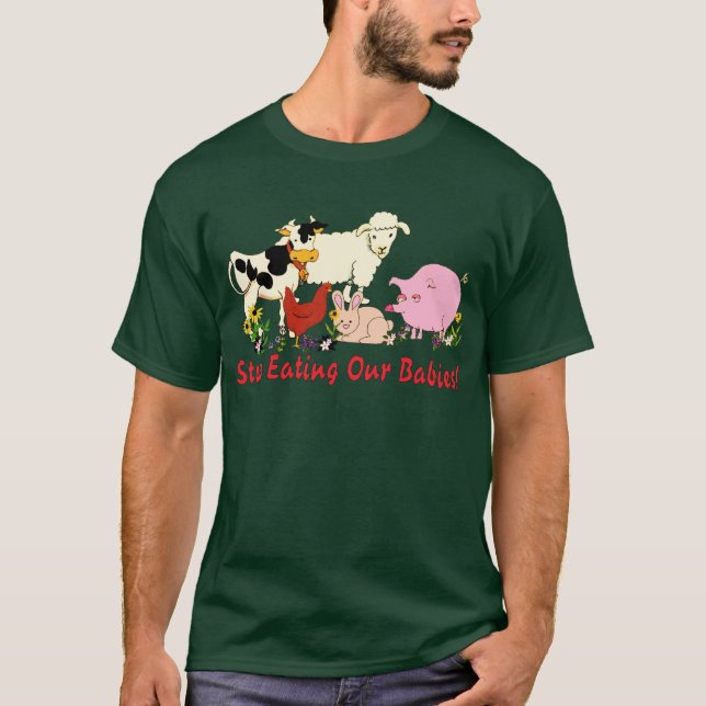 Eating Animal Babies T-Shirt (Front)