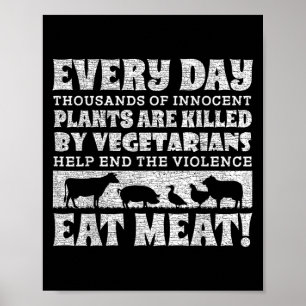 Eating Animals Is Weird Shirt World Vegan Day Plan Poster