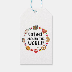 Eating around the world gift tags