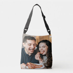 Eating Bacon Photo Customize Personalize Crossbody Bag