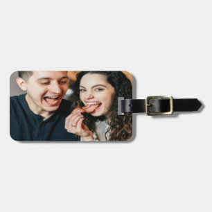 Eating Bacon Photo Customize Personalize Luggage Tag