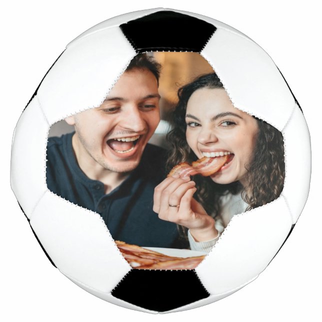 Eating Bacon Photo Customize Personalize Soccer Ball (Front)