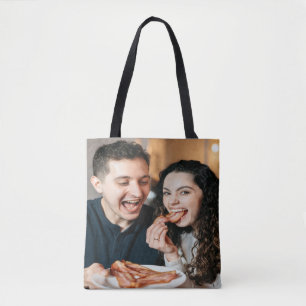 Eating Bacon Photo Customize Personalize Tote Bag