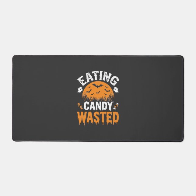 Eating Candy Wasted Halloween Design_1 Desk Mat (Front)