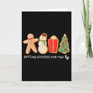 Eating Christmas Cookies For Two Pregnancy Reveal  Card