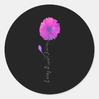 Eating Disorder Anorexia Bulimia Awareness Recover Classic Round Sticker