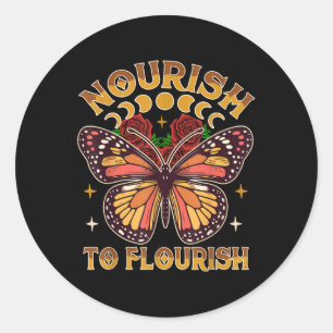 Eating Disorder Awareness Ed Recovery Nourish To A Classic Round Sticker