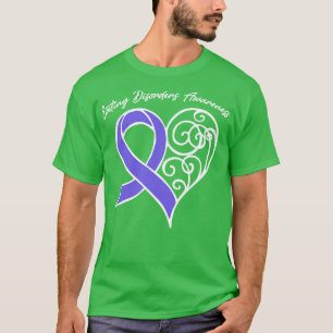 Eating Disorders Awareness Heart Ribbon Gift Valen T-Shirt
