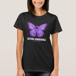 Eating Disorders Awareness Month Purple Ribbon But T-Shirt