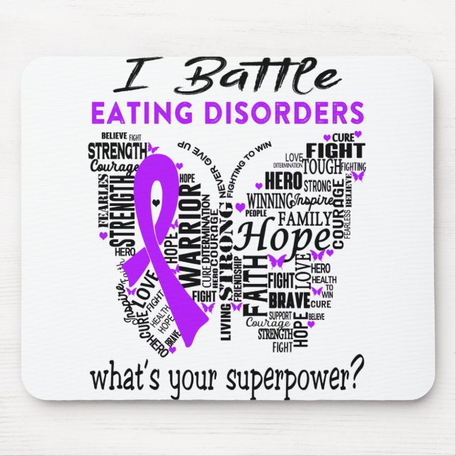 Eating disorders Awareness Month Ribbon Gifts Mouse Pad (Front)