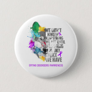 Eating disorders Awareness Ribbon Support Gifts 6 Cm Round Badge
