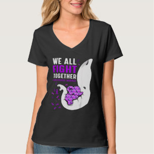 Eating Disorders Awareness We All Fight Together E T-Shirt