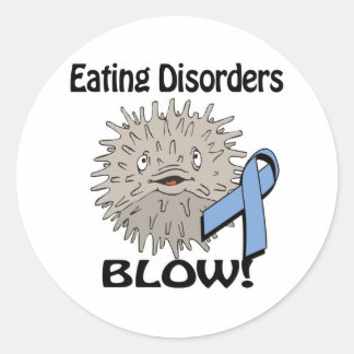 Eating Disorders Blow Awareness Design Classic Round Sticker